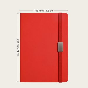 Personalised <b>A5</b> PU Leather <b>Notebook</b> Hardcover Spiral Bound with Elastic Strap Promotional Logo Printing for Business Use - Product Image 2