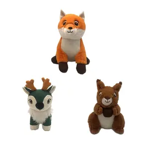 OEM工厂毛绒玩具动物形象针织狐狸兔鹿