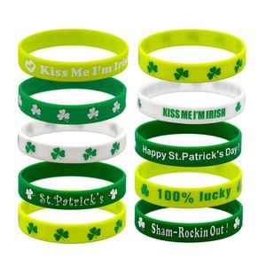 Pulsera de Goma para el Día de San Patricio, Pulsera de Silicona con Trébol de la Suerte Verde, Decoración para Fiestas Irlandesas, Regalo - Product Image 6