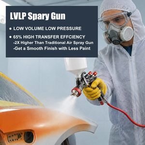 Pistolet à air comprimé LVLP avec buses de 1,3/1,4/1,7 mm et régulateur d'air A610, pistolet à peinture pour voiture et automobile, bricolage, meubles, vernis pour la maison - Product Image 3