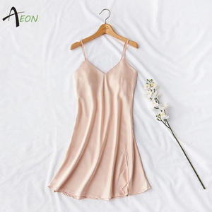 Vestito da notte Sexy da notte per vestaglia di seta Femme Chemise - Product Image 5