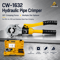 Prensadora Hidráulica de Tuberías CW-1632 CW-1525 de 10T para Tuberías de Acero Inoxidable PEX-AL-PEX con Matrices de Prensado y Estuche de Plástico