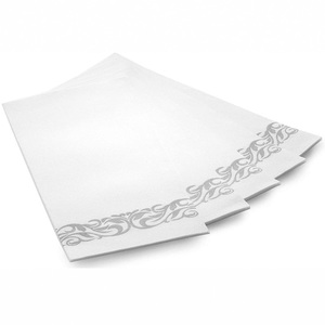 Serviettes jetables <span class=keywords><strong>de</strong></span> luxe sans poussière dorée |   Serviettes <span class=keywords><strong>de</strong></span> <span class=keywords><strong>table</strong></span> en papier à bordure dentelle or <span class=keywords><strong>rose</strong></span> et argent pour mariages et réceptions - Product Image 5