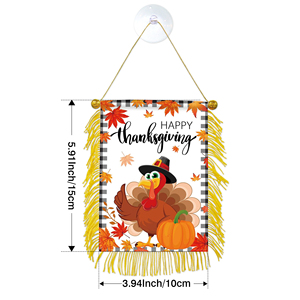 10x15cm Thanksgiving Day Mini Pennant Car Flags <b>Window</b> Hanging <b>Suction</b> <b>Cup</b> - Product Image 6