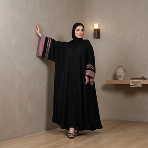 Abaya de prière turque islamique pour femme, en satin de soie, à manches longues, anti-plis, faite à la main, élégante et luxueuse, petite taille, vente en gros - Product Image 4