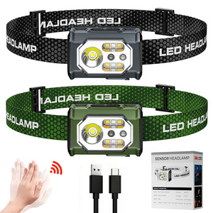 Linterna Frontal LED Recargable, Ultra Brillante, de Larga Duración, Portátil, con Sensor, Regulable, Multicolor, para Pesca, en Oferta - Product Image 4