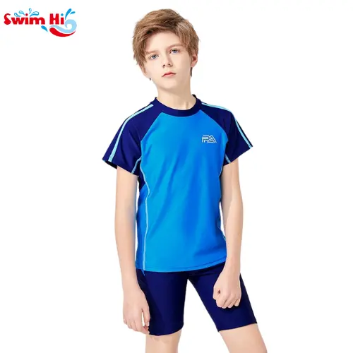 الفتيان طفح الحرس ملابس السباحة طفل المياه الرياضة قصيرة السباحة UPF 50 + الشمس حماية لباس سباحة 2 قطعة