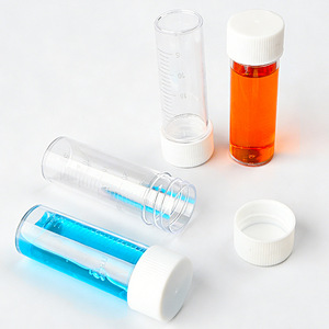 Sputum Culture Bottle 25Ml Plastic Transparent Specimen <b>Collection</b> Tube Cylindrical Easy To Use Laboratory Bottle - Product Image 1