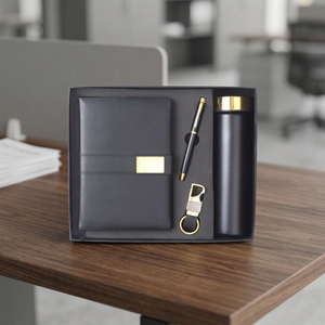 Set de Regalo Corporativo Personalizado de Cuero PU: Cuaderno, Bolígrafo, Cartera, Llavero, Tarjetero con Grabado en Relieve Personalizado para Acción de Gracias - Product Image 3