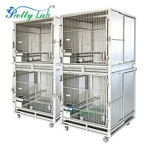 Pequeño Animal jaula de transporte de mascotas con ruedas de laboratorio de acero inoxidable musaraña de árbol jaula - Product Image 3