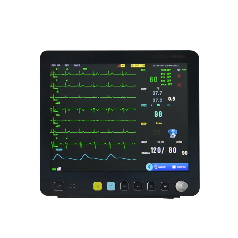 Mt Medisch Veterinair Ziekenhuis Apparatuur Multi-Parameter Ambulance Huisdier Patiënt Monitor Machine