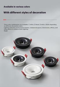 Moderno ángulo ajustable 3,3 <span class=keywords><strong>cm</strong></span> ultrafino LED <span class=keywords><strong>Downlight</strong></span> 5-10 vatios taza profunda lámpara de aluminio antideslumbrante borde estrecho iluminación del hogar - Product Image 2