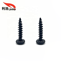 Sekrup Baja Karbon Oksida Hitam M1 M2 M3 M4 M5 Tipe Phillips Pan Head Self-Tapping Sekrup Kayu Kepala Bulat Tipe PA dengan Ujung Tajam