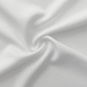Cổ phiếu của màu trắng 100 Polyester thể thao vải đan thoáng khí chim mắt lưới vải cho thể thao thăng hoa bóng đá Jersey - Product Image 5