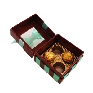 Boîtes cadeaux pour pâtisserie à rayures colorées, designs uniques personnalisés, boîte d'emballage pour chocolats et bonbons avec insert en blister - Product Image 1
