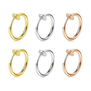 Clip-On <b>Earrings</b> Zinc Alloy 2.0mm Various Sizes Unisex Ear Cartilage Jewelry - Product Image 2