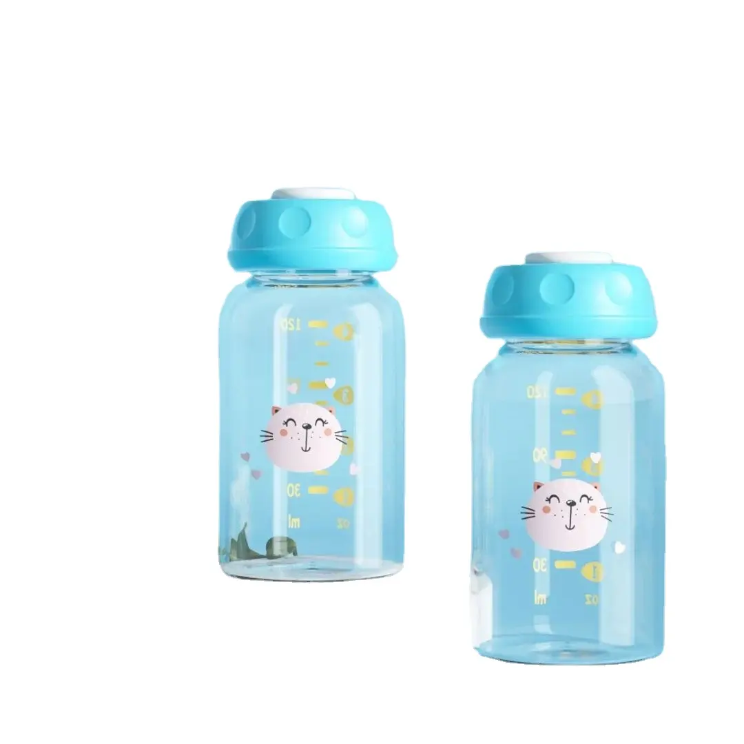 BPA miễn phí tái sử dụng trẻ em dễ thương gấp sữa mẹ chai với cap