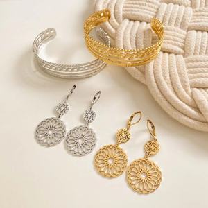 Fashion Stainless <b>Steel</b> <b>Jewelry</b> PVD 18k Gold Plated Star Heart Water Drop Earrings for Women - Product Image 5