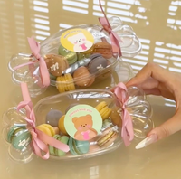 Boîte d'emballage transparente en forme de bonbon pour gâteaux, macarons, biscuits, fruits coupés, et autres confiseries - Contenant DIY pour aliments sucrés