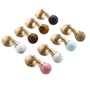 Lichte luxe retro nieuwe Chinese zinklegering bolvormige knoppen met enkel gat voor kledingkastkast lade deuren villa - Product Image 3