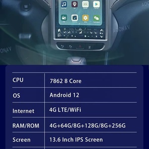 256GB 13.6 Inch Car Radio for Jeep Cherokee 2014-2022 Android Stereo Multimedia GPS Navigation Player Wireless Vertical Screen - Product Image 4