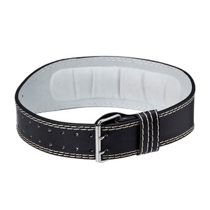 Ceinture de sécurité de gymnastique rembourrée en mousse de vachette de 2025 Offre Spéciale ceinture d'haltérophilie en cuir véritable de 4 pouces équipement de Fitness en gros - Product Image 3