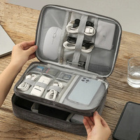 Sac organisateur de câbles de données à 3 couches – Étui pour chargeur, batterie externe et écouteurs
