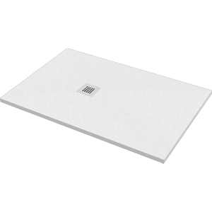 Plato de ducha rectangular de estilo moderno con efecto de piedra blanca 90x100 impermeable SMC y acrílico para cuartos de ducha de hogar de Hotel - Product Image 1