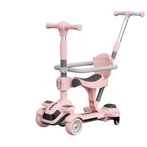 Trottinette pour enfants 6-en-1 pliable avec roues multidirectionnelles et auvent, pour les enfants de 2 à 12 ans - Product Image 2