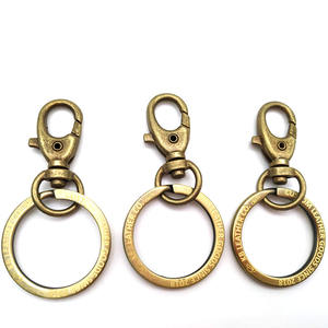 OEM לוגו חקוק וו ולולאה רצועת מתכת מוטל Keychain מתכתי לולאה - Product Image 3