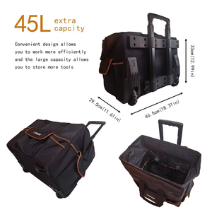 Hot Sale Wheeled Waterproof Tool <b>Bag</b> Zipper Custom Rolling <b>Trolley</b> Large Capacity Oxford Cloth Electricians Tool <b>Bag</b> - Product Image 2