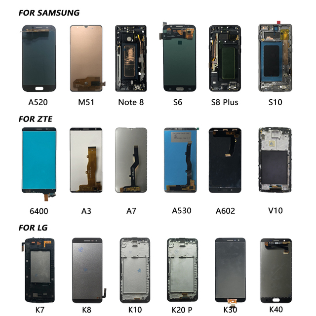 Mobile Phone LCDs Touch Screen Digitizer Assembly LCD Display for LG K30