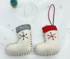 Ornements de décoration suspendus d'arbre de Noël en feutre écologique fait à la main pour Noël - Product Image 5