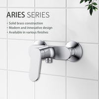 Mitigeur de douche mural moderne en laiton massif pour salle de bain, robinet de bain eau chaude et froide pour projets commerciaux