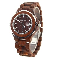 Personaliza Tu Propio Reloj de Marca, Relojes de Madera Resistentes al Agua de 3 ATM para Hombre, Reloj de Pulsera de Madera