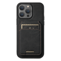 Étui de protection antichoc en cuir PU avec béquille pour iPhone 17, 16 Pro Max, 14, 15 – Idéal pour usage professionnel