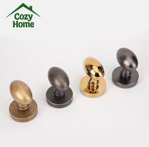 Interior Silent Split Lock Double <strong>Door</strong> Lock with Antique Bronze Ball Brass <strong>Knob</strong> <strong>Bedroom</strong> <strong>Door</strong> Handle with Lock Easy Install - Product Image 2