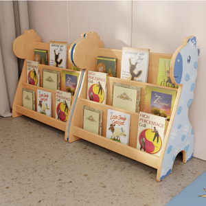 เฟอร์นิเจอร์ไม้สำหรับเด็ก ชั้นวางของในห้องเรียนอนุบาล ตู้เก็บของเล่น - Product Image 3