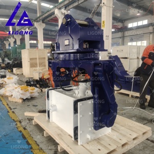 Thủy lực Tấm cọc điều khiển nghiêng về phía trước 90 độ máy xúc Vibro búa với cánh tay mở rộng - Product Image 5