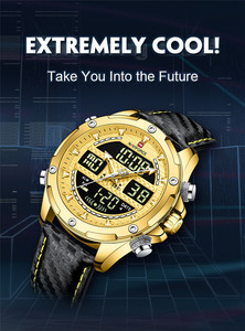 Nouvelle montre unisexe NAVIFORCE 9194 de luxe pour affaires, à quartz, avec verre, bracelet en acier inoxydable et cuir, étanche, mode sport 2026 - Product Image 3