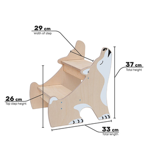 Modern Wooden Step <b>Stool</b> for Kids Bedtime for Farmhouse Decor - Product Image 2