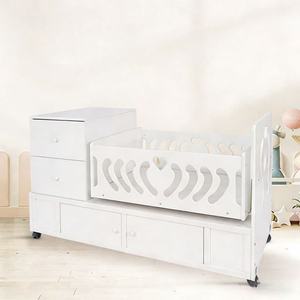 <span class=keywords><strong>Lit</strong></span> bébé et berceau multifonctionnel en bois massif JINS pour nouveau-né avec fonction <span class=keywords><strong>lit</strong></span> d'appoint pratique, mobilier de chambre - Product Image 1
