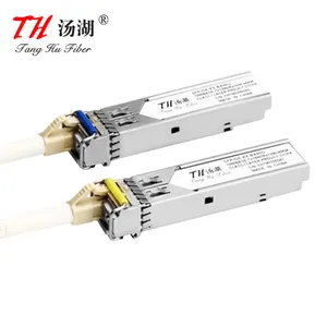 LC端口Tanghu 3/20/40/60/80/km 1.25G 1310nm + 1550nm DDM SFP光纤收发器模块