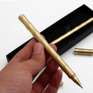 ปากกาลูกลื่นทองเหลืองแบบเจลสีทองแดง พร้อมสลักโลโก้ตามสั่ง สำหรับเป็นของขวัญ - Product Image 5