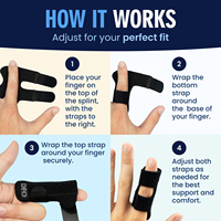 Attelle de doigt à gâchette d'origine Attelle de maillet et orthèse pour l'arthrite, les blessures et les entorses-Convient à l'index, au milieu et aux doigts annulaires