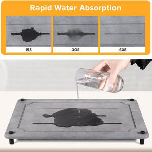 Tapis de séchage de vaisselle de <span class=keywords><strong>cuisine</strong></span> écologique personnalisable Matériau de terre de diatomées antibactérien Tapis et tampons faciles à nettoyer - Product Image 2