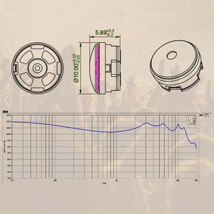 Haut-parleur Huayunxin <span class=keywords><strong>Hmax</strong></span> 10 mm 16 ohms LCP DLC LDM BE TP CNT DD pour écouteurs intra-auriculaires, pilote dynamique pour IEM, pilote d'écouteurs HiFi - Product Image 4