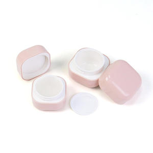 <strong>Double</strong> Layer Empty <strong>Colored</strong> Rectangle PP Plastic Screw Top Luxury Skin Care Cream Jar Cosmetic <strong>Container</strong> - Product Image 2