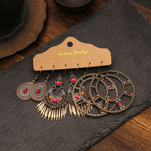 Conjuntos de Joyería de Moda, Aretes de Aleación con Forma de Gota de Agua y Circonita para Mujer, Colección de Joyería de Fantasía - Product Image 4