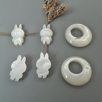 Perles de coquillages naturels tendance, breloques Labubu, fabrication de bijoux, collier, bracelet, accessoires